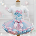 Girls Tutu Outfit Dress Set Cute Little Narwhal Personalized Birthday Party